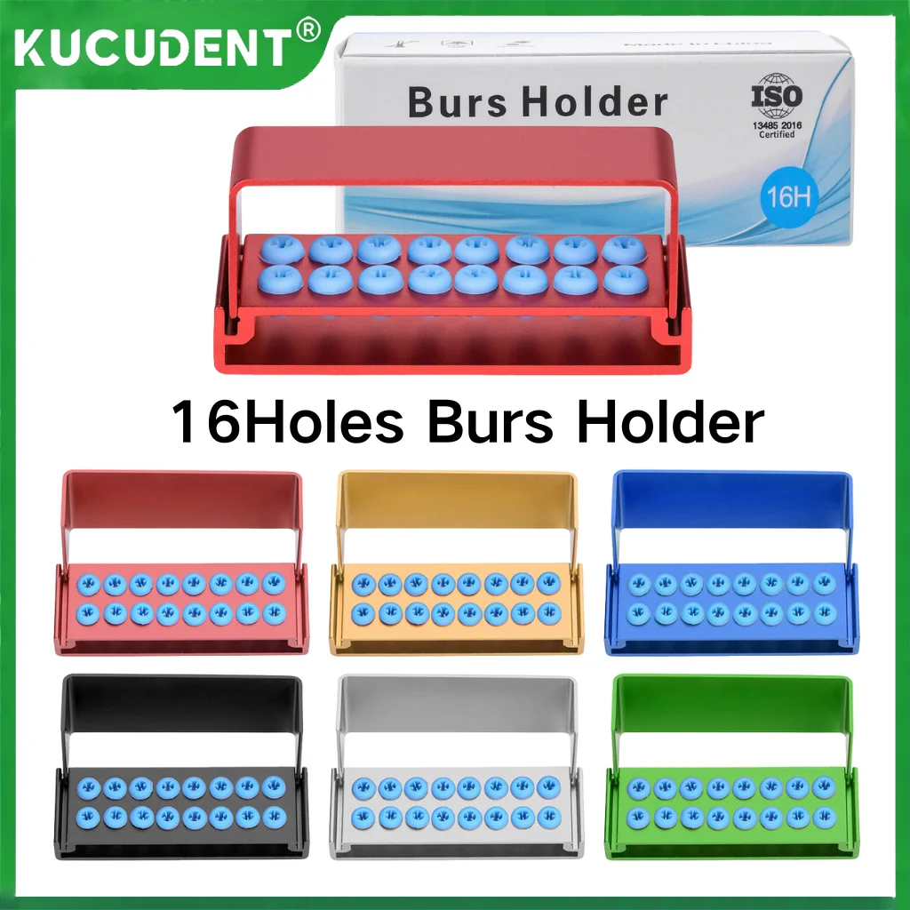 

Стоматологический 16-луночный держатель для боров, дезинфицирующий чехол, подставки для чистки, алюминиевая автоклавируемая стерилизационная коробка для FG/CA, дрель, инструмент для стоматолога