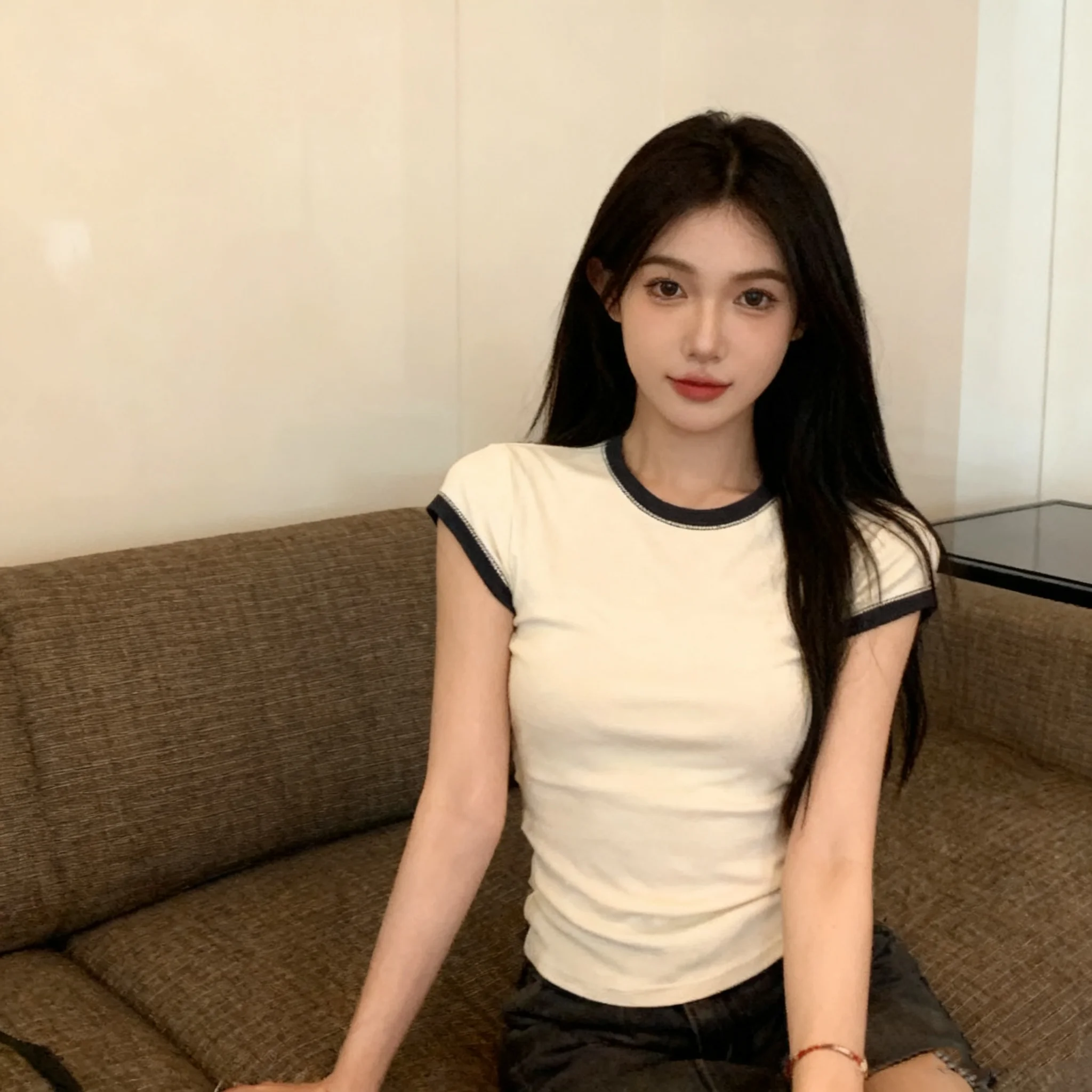 

Одежда 2025 года, укороченные топы с уличным принтом, уличная одежда, готические топы с короткими рукавами, эстетичная винтажная футболка с принтом Y2k, повседневная милая