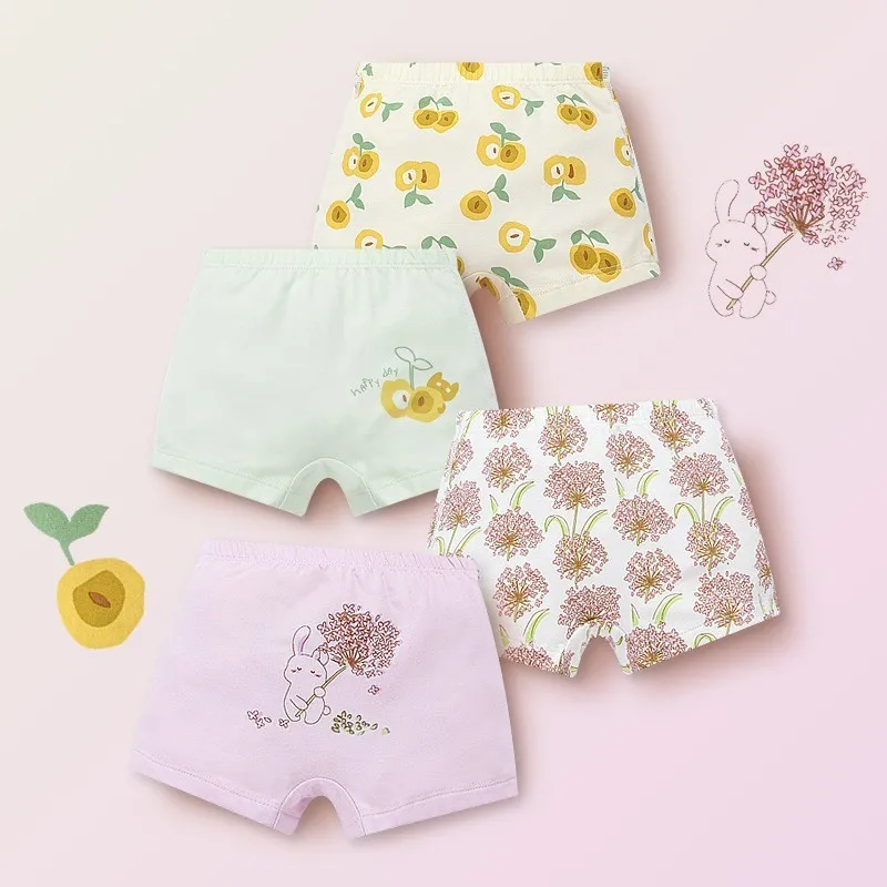 

2025 New Girls Panties Boxer Cotton Shorts Kids Boxer Bottoms Baby Girl