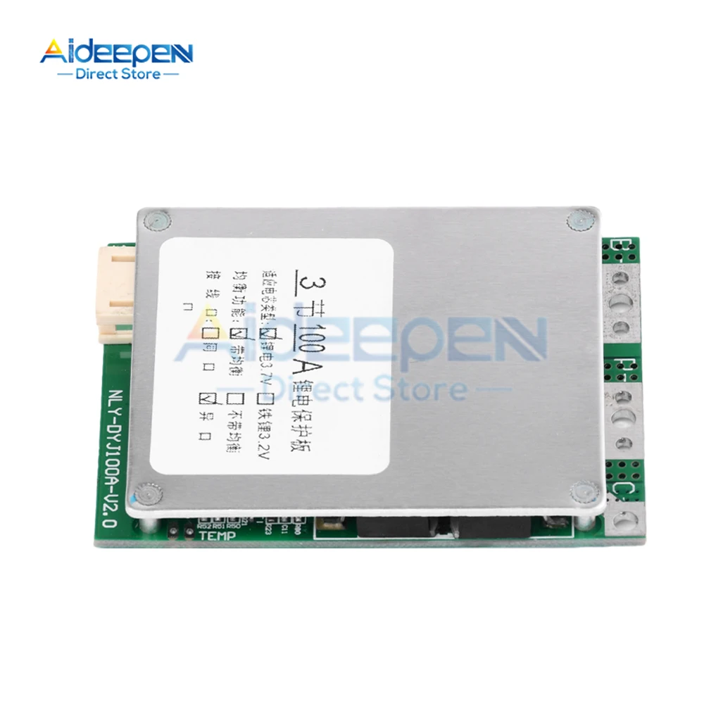 3S Bms 12V 65A 100A Li-ion Ternary Lithium Battery Protection Circuit Board Li-polymer Balance Charging Module With Equalizer