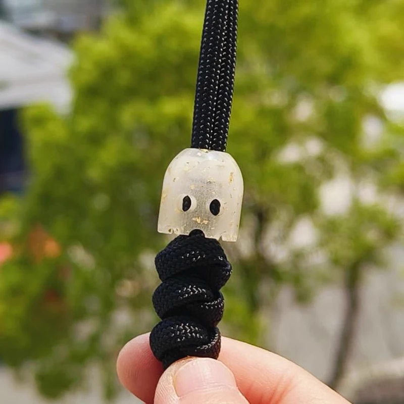 

1PC Luminous Resin Lanyard Bead Necklace Paracord Pendant Bracelet Making Bead EDC DIY Bead