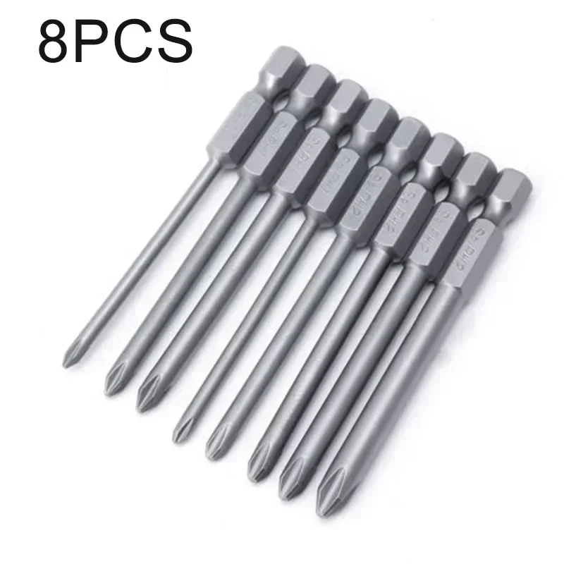 Imagem -03 - Long Magnetic Cross Head Screwdriver Bits Grupo Liga de Aço Chave de Fenda Hexagonal Ferramentas de Reparo Manual 75 mm Pcs