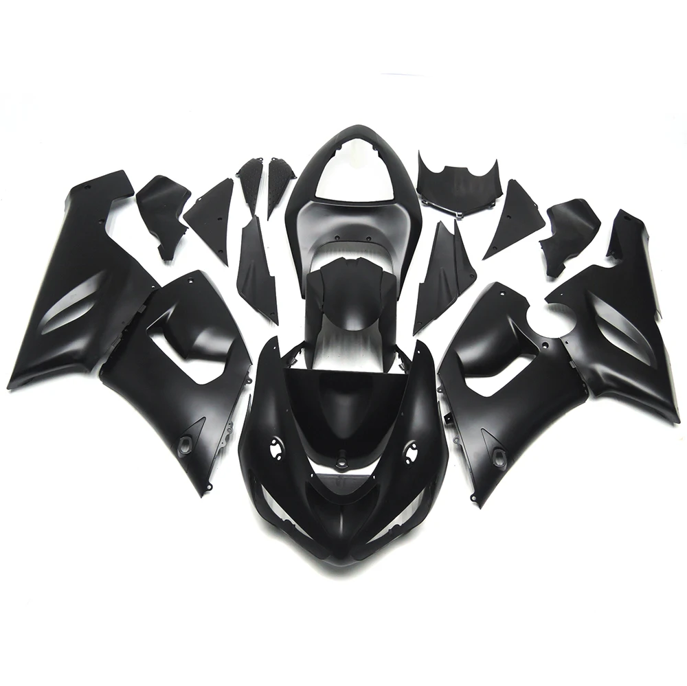 

New ABS Whole Motorcycle Fairings Kits For Kawasaki Ninja 636 ZX6R ZX-6R 2005 2006 Injection Bodywork Accessories Black