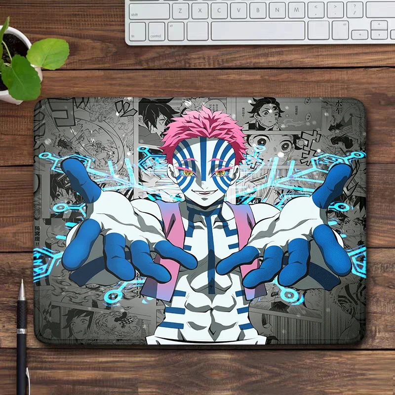 Anime Mouse Pad Demon slayer Small Mousepad Gaming Accessories Overlock Mouse Mat Laptop Computer Rubber Desk Mat Office Pads