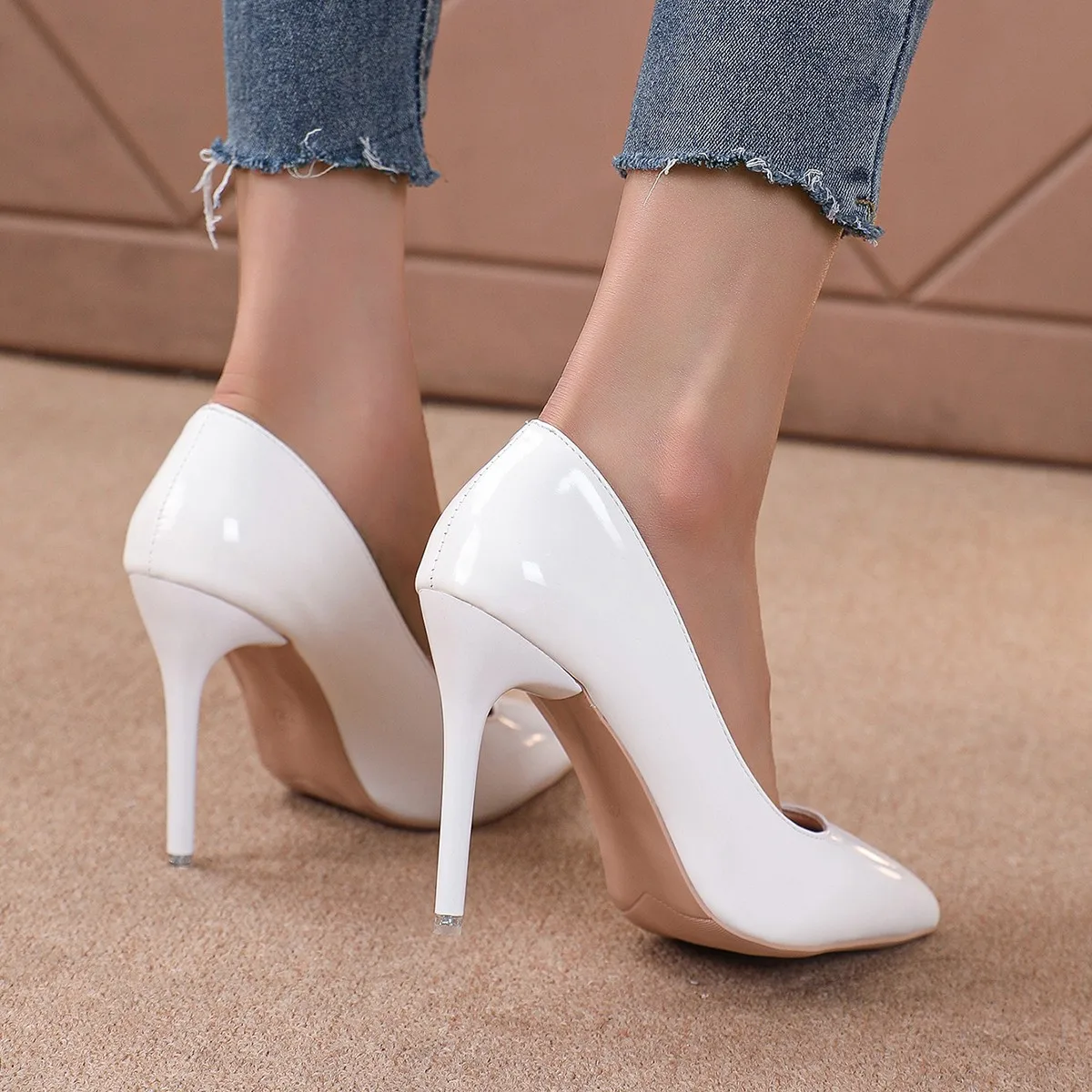 Women Luxury High Heels Party Shoes 2024 New Sexy Pointed Toe Thin Heeled Office Shoes Woman Pumps Dress Shoes Zapatos De Mujer