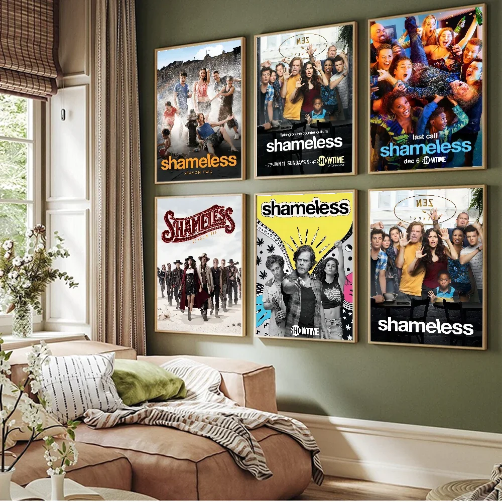 Shameless Hot TV Classic Vintage Posters Waterproof Paper Sticker Coffee House Bar Home Decor