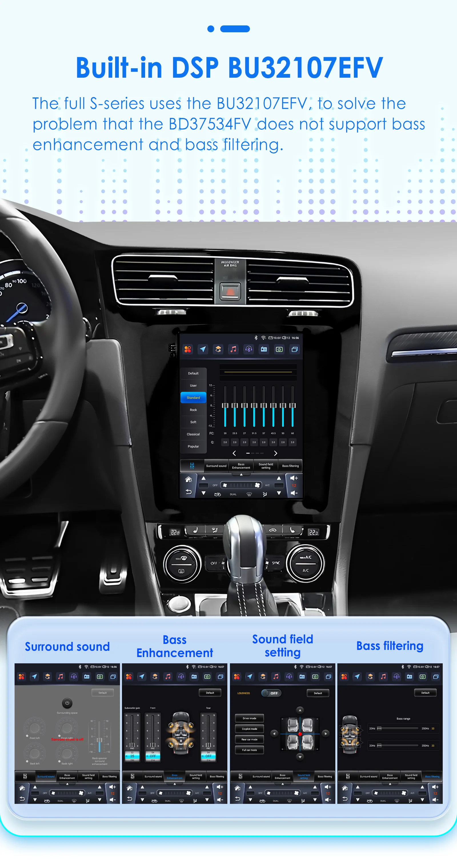 Hizpo Android 13 Wireless Carplay Auto Car Multimedia Player for VW Volkswagen Golf 7 2014-2018 for Tesla Style Screen 9.7" Wifi