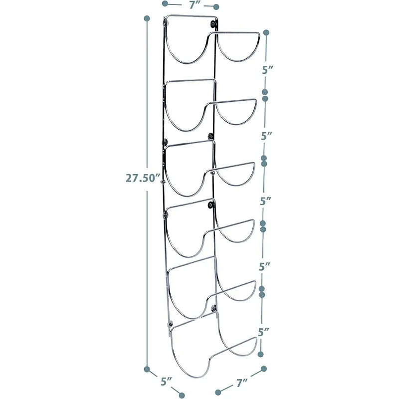Support mural pour porte-serviettes – 6 compartiments en métal argenté, pour ensembles de décoration de salle de bain, organisateur pour linge de bain, salle de sport, R