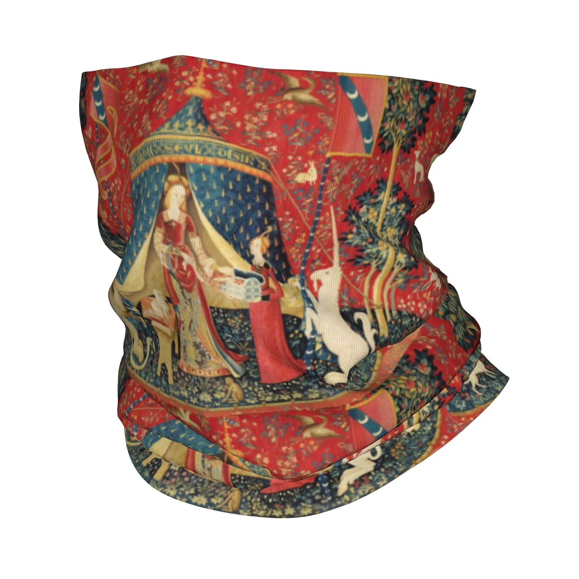 

Lady And Unicorn Desire Bandana Neck Cover Printed Face Scarf Warm Cycling Scarf Outdoor Sports For Men Women Adult Washable