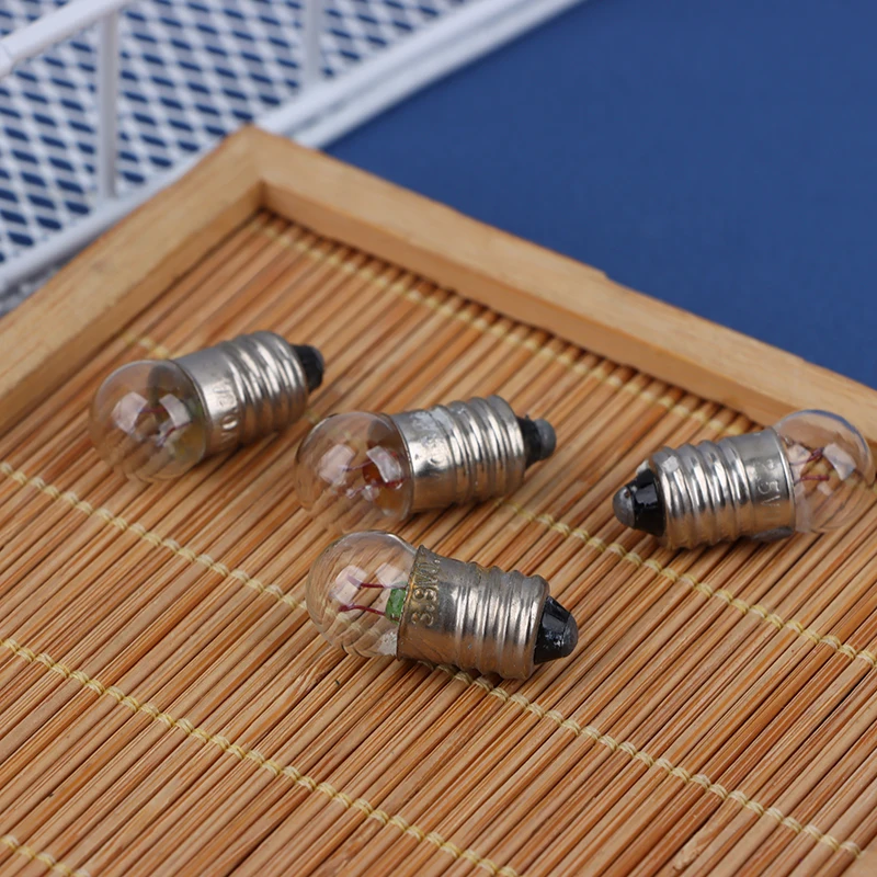 10Pcs Miniature Round 1.5V 2.5V 3.8V Small Light Cannon For Student Experiment Small Light Bulbs Flashlight Bulb Beads