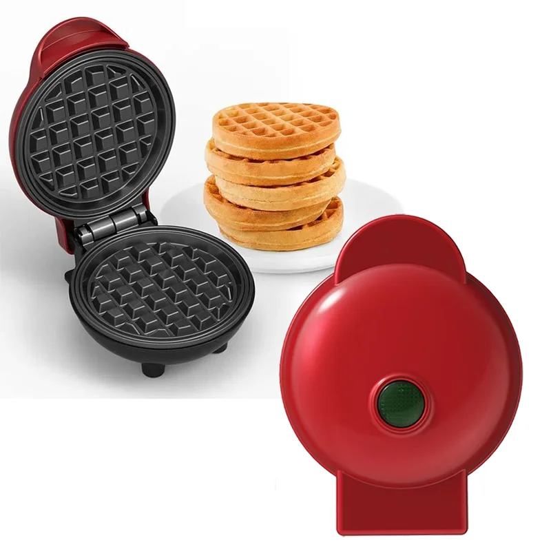 Mini Antihaft-Waffeleisen für Selbstgemachtes Frühstück und Desserts, Waffelbackform