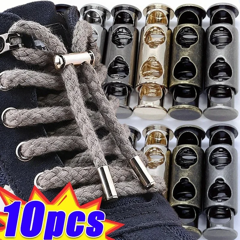 

10 шт./компл., металлический швейный инструмент «сделай сам», стопор для шнура, тумблеры, застежка для шнура, ручная работа, регулируемые шнурки с двойным отверстием, пряжка