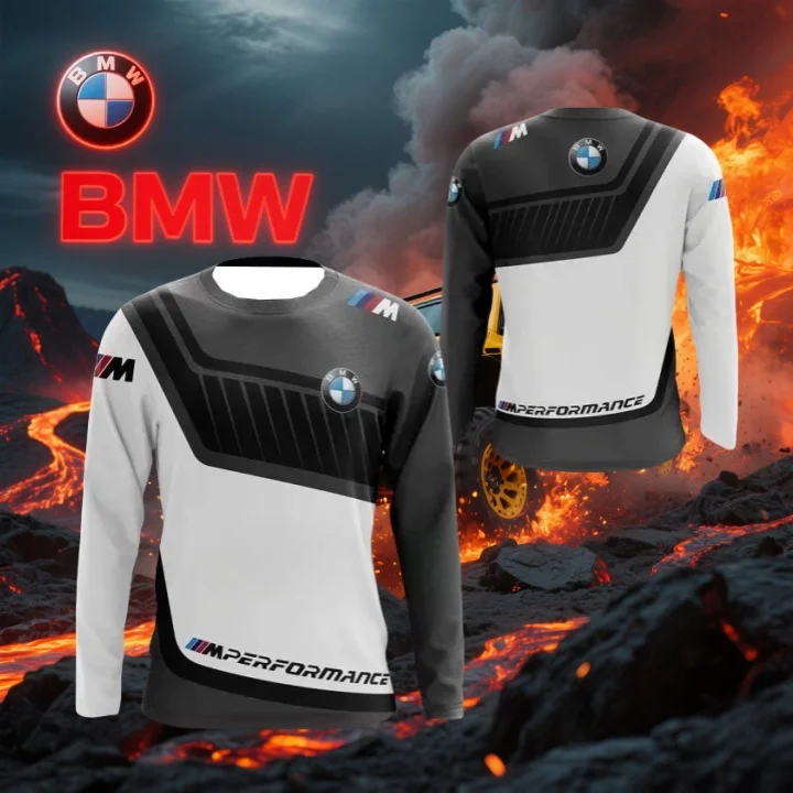 

Лето 2022, гоночный костюм BMW, мужская быстросохнущая футболка с длинными рукавами, хит продаж, мотоциклетный повседневный дышащий свободный модный Y2K1