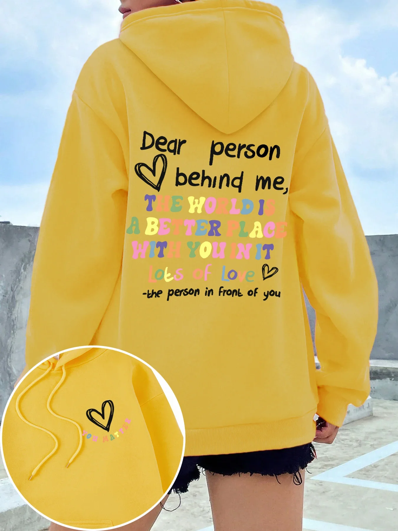 2026 Dear Person Behind Me Hoodie Damen Farbige Buchstaben Warmer Fleece Damen-Hoodie mit Fellfutter Frühling Herbst Hoodies Y2K Lässige Oberteile – Detail 21