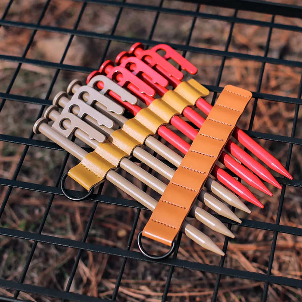 

2Pcs Premium Space Saving Tent Peg Holder Chain Camping Spike Sleeve Tent Stakes Storage Organizer Outdoor Must Have