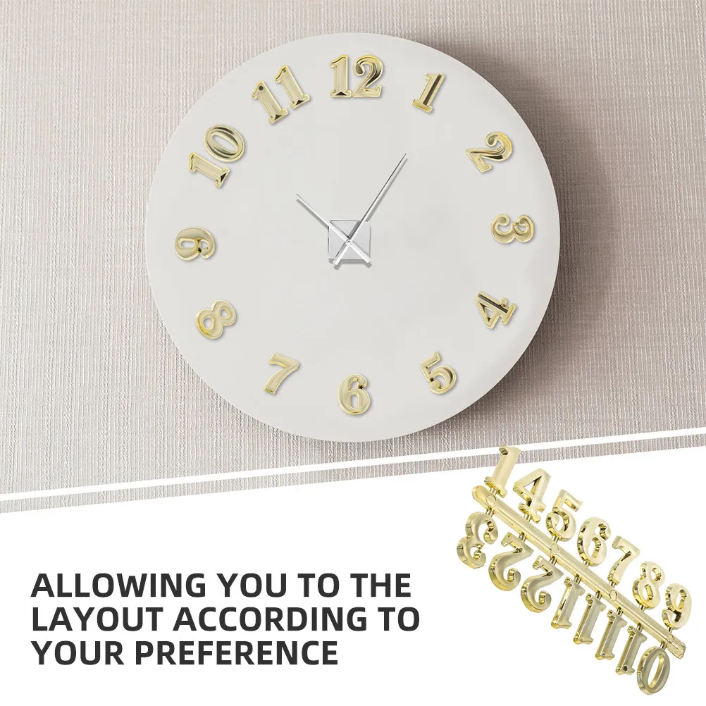 4 Set Clock Number Label Numbers Accessories Face Making Kit Plate for Home Labels