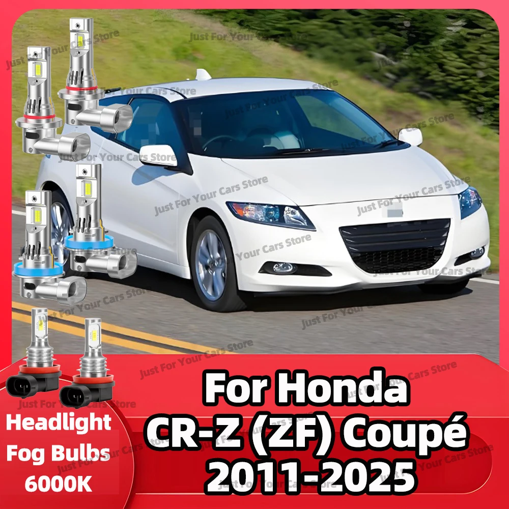 

2/6x лампы для фар 6000K светодиодные автомобильные противотуманные фары для Honda CRZ CR Z CR-Z (ZF) Coupé 2011-2025 2012 2013 2014 2015 2016 2017 2018 2019