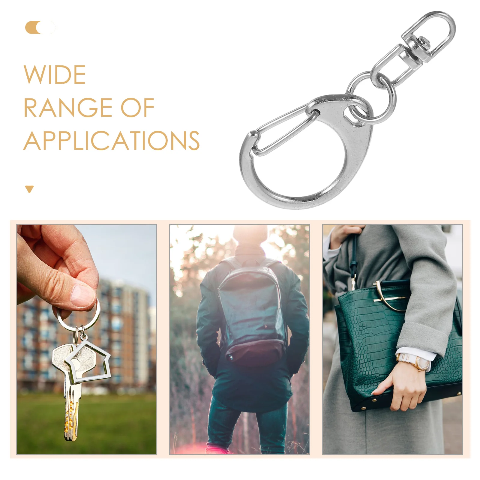 10 قطعة المفاتيح كليب مشبك قفل قطب خطاطيف قفل صغيرة معدنية المفاجئة هوك الثقيلة DIY بها بنفسك الحبل حقيبة صنع الأجهزة