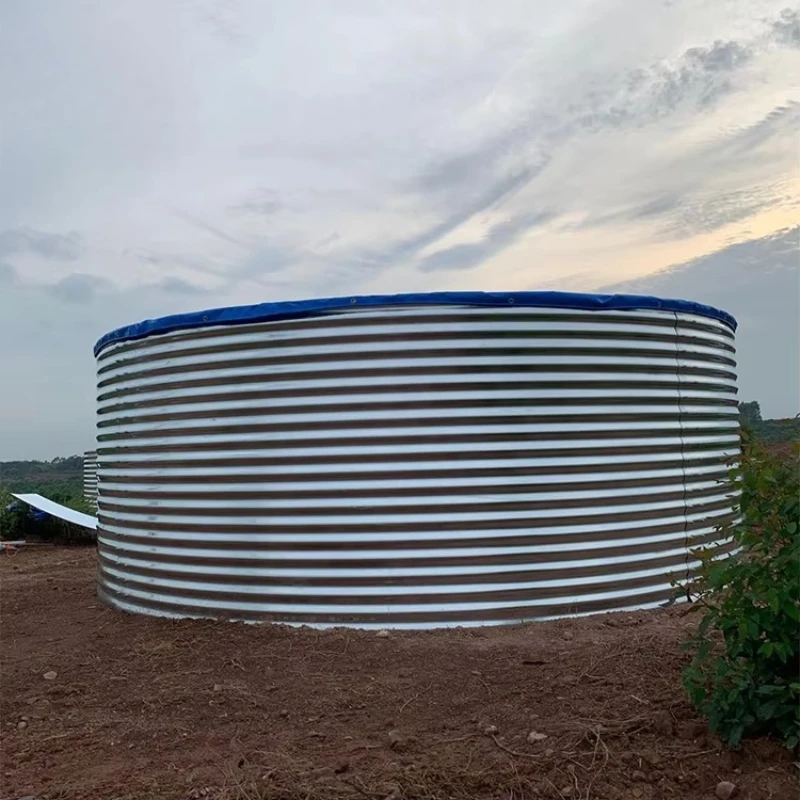 

Steel Water Storage Tank Round Reservoir Stock Water Tank Pond Galvanized Biofloc Tank