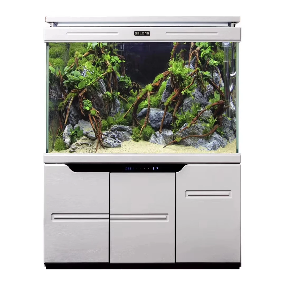 

Super white glass aquarium Aquarium large living room live fish tank Marine Fish Tanks MEA1000 Farm Aquaculture new