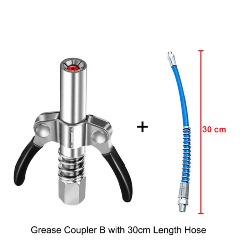 Grease Coupler Heavy-Duty Quick Release Grease Gun Coupler NPTI/8 10000 PSI Two Press Easy To Push Accessories