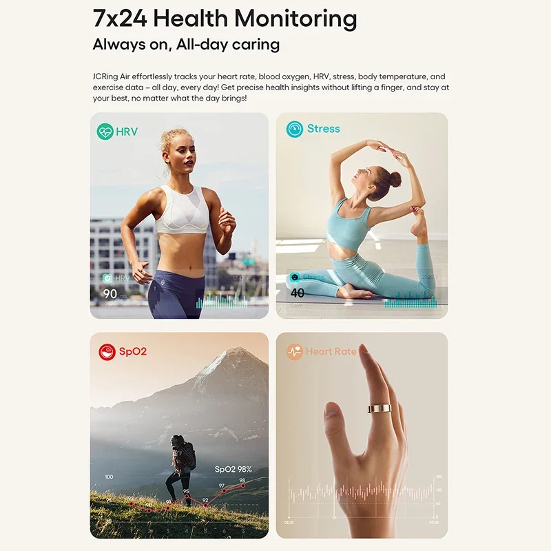 X6B Bluetooth Gold Temperature Smartring Assessment Smart Sleep Ring Stainless Steel for Men and Women