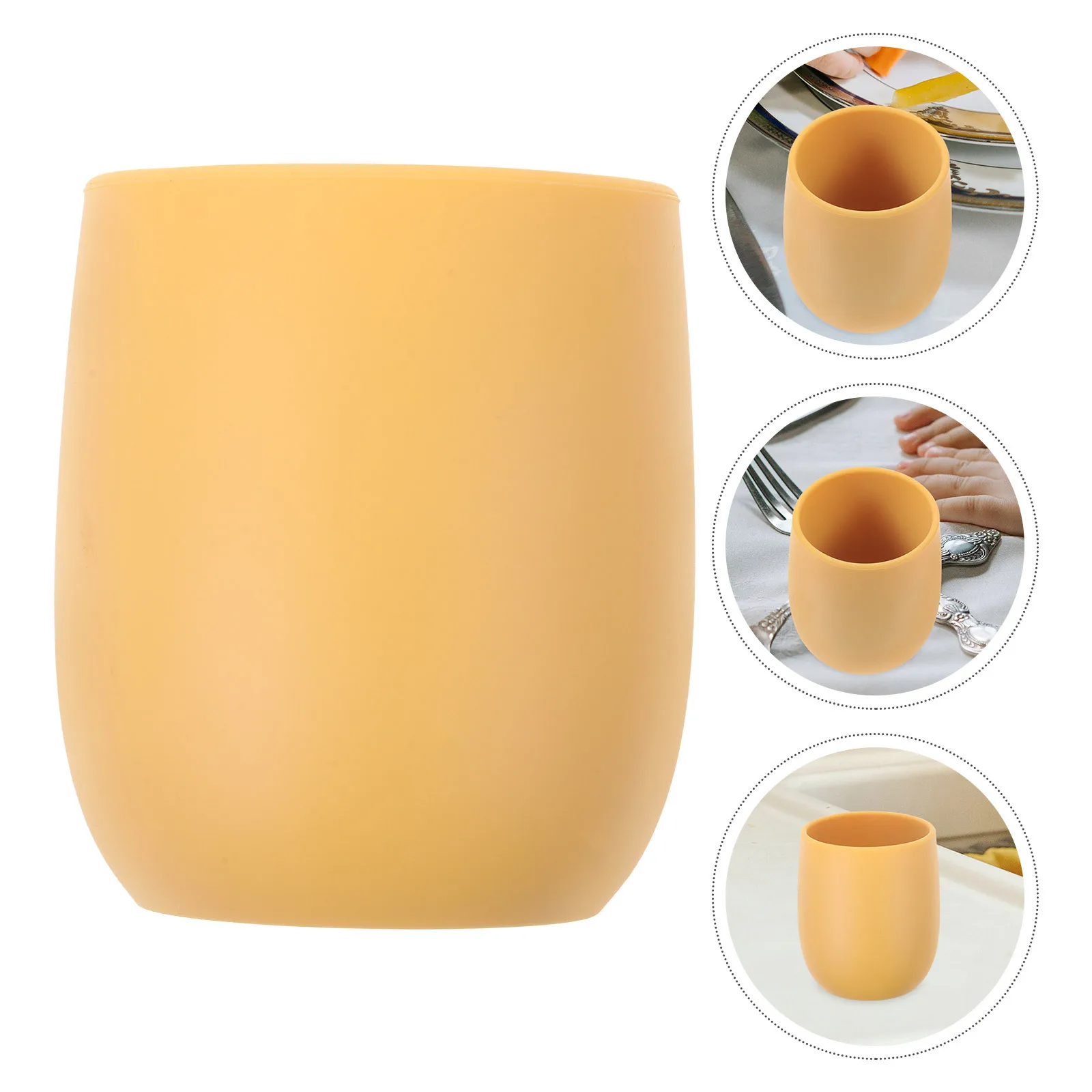 

Kids Water Drinking Cup Toddler Silicone Training Milk Cup Compact Portable Safe Easy to Clean for Baby Toddler