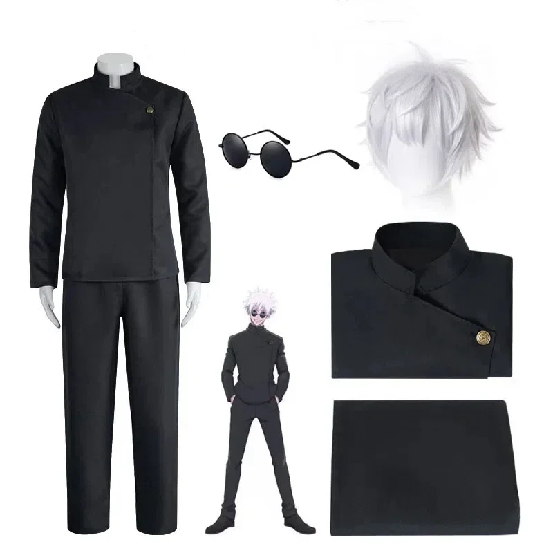 

Cartoon Cartoon Spell Back To Battle Cos Costume Series High School Five Enlightenment Costume White Wig Halloween Suit Adult