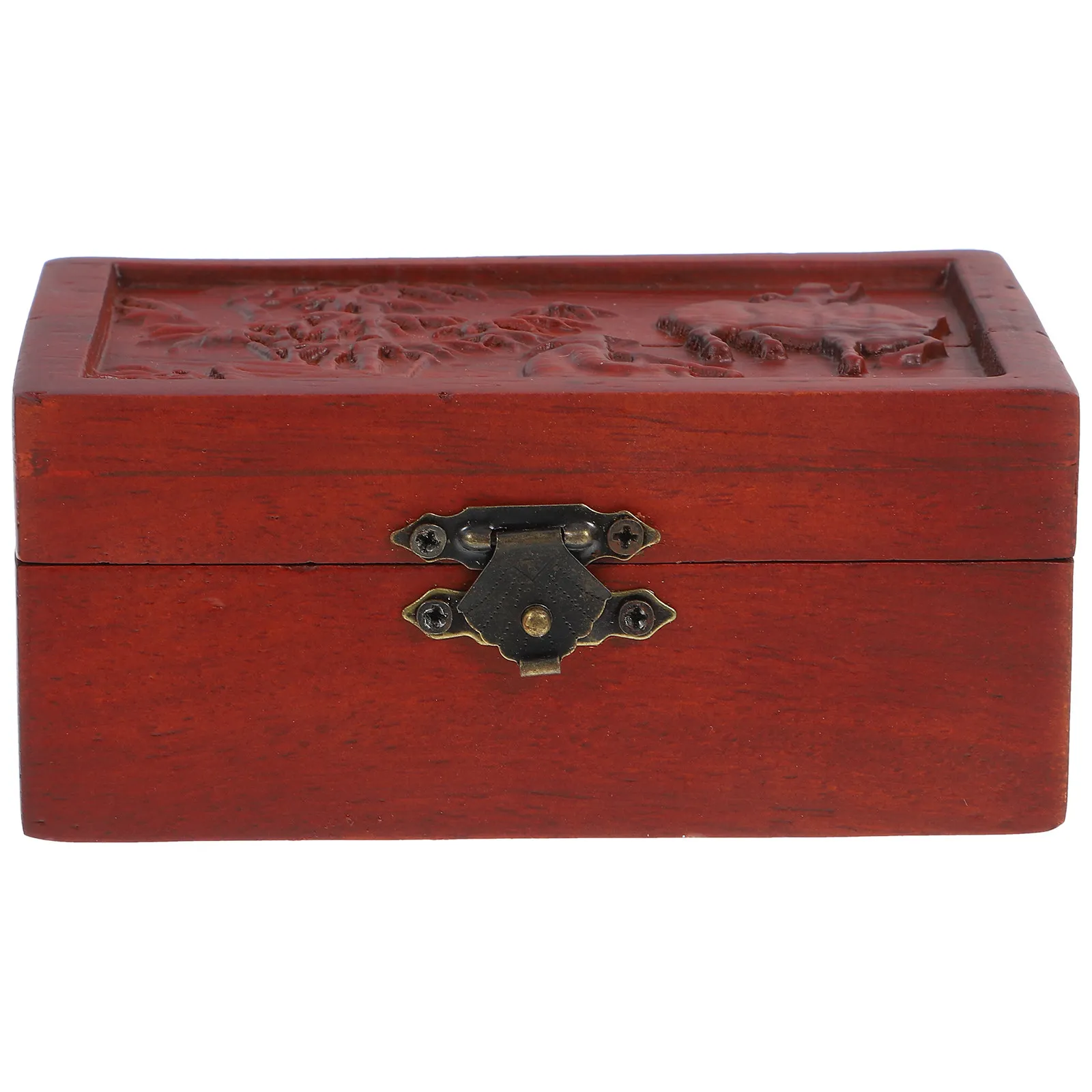 

Wooden Jewelry Box Redwood Retro Small Storage Box Jewelry Organizer Rings Earrings Necklace Container Keepsake Boxes with Lids