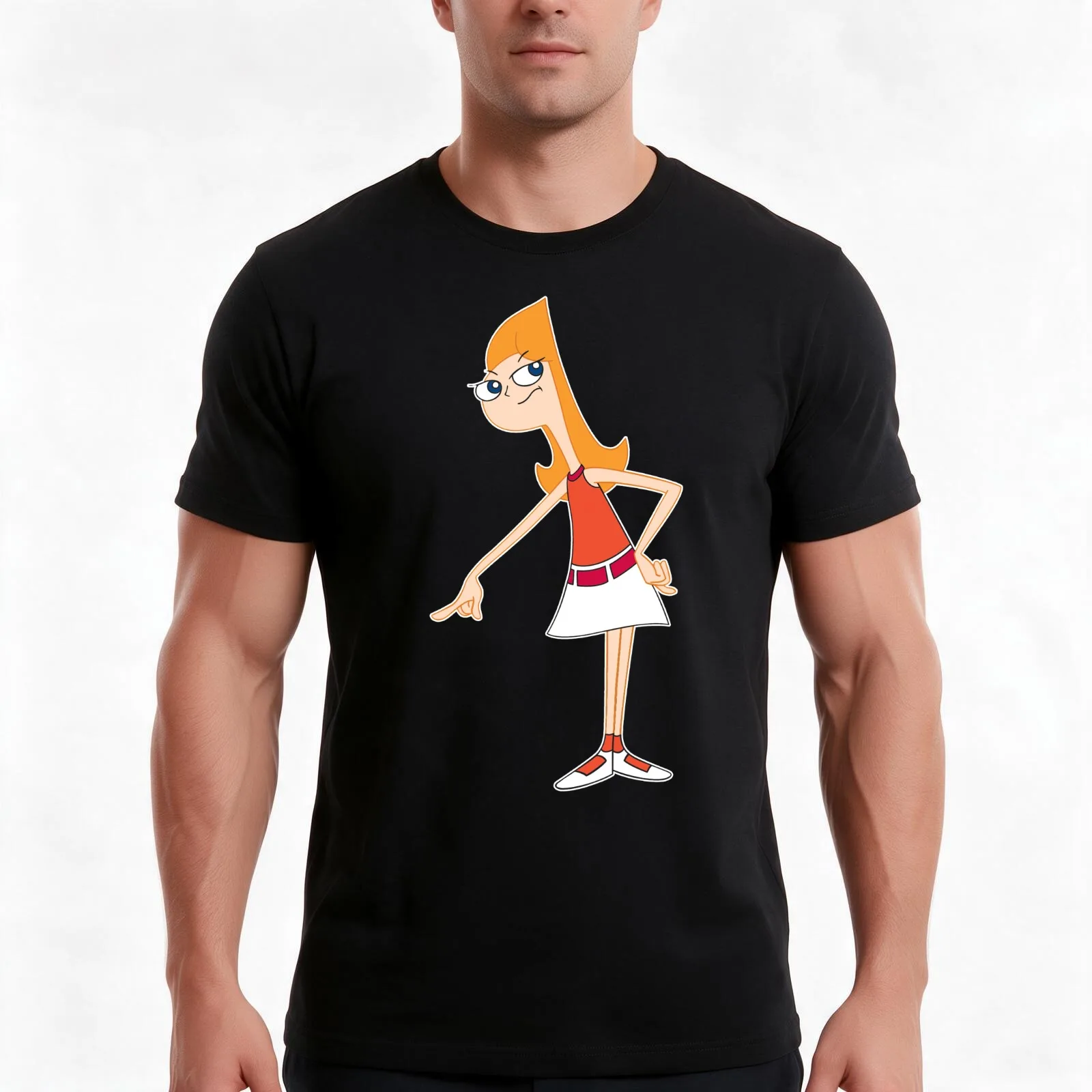 Candace Flynn T-Shirt Summer Casual Cotton Tee Oversized Streetwear Tops Vintage Graphic Print Loose Fit Short Sleeve