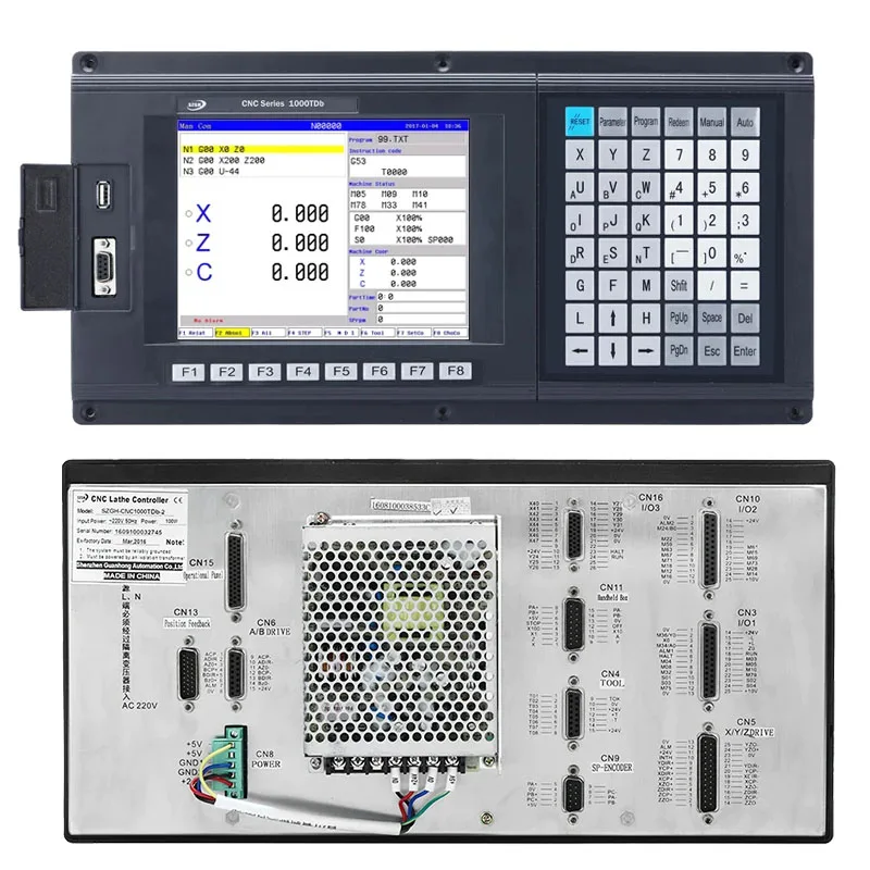 Powerful CNC Controller SZGH-CNC1000TDb-5 Five-axis CNC Controller for Lathe machine G code servo stepper with USB