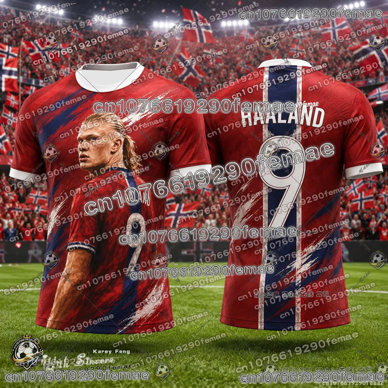 Summer 2026 Fashion Haaland Football Fan Shirt Kids Adults Daily Wear Outdoor Sports Quick Dry Comfortable Y2k