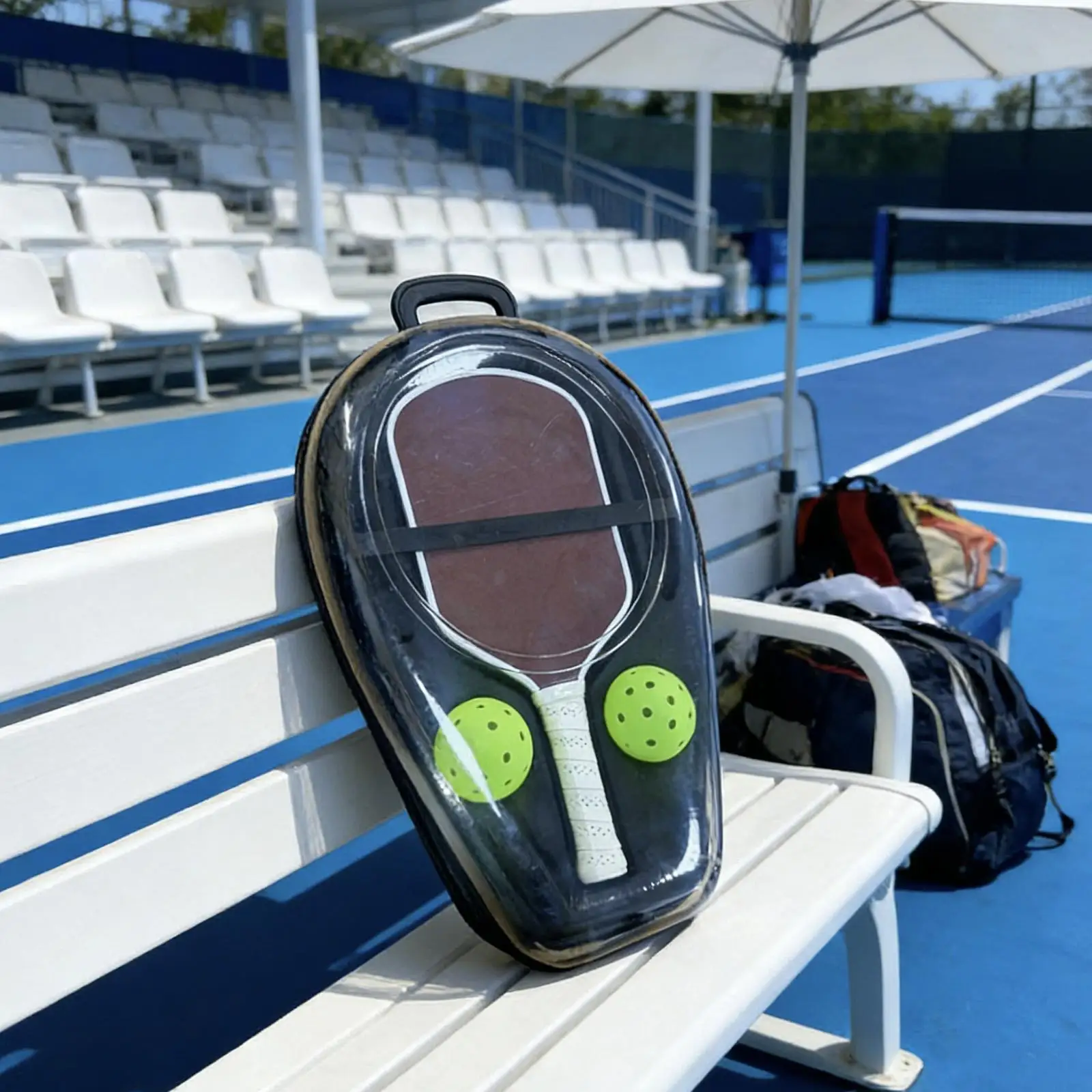 

Чехол для ракетки для пиклбола, портативная прочная сумка-органайзер из ПВХ, легкая защита для ракеток для спорта и путешествий