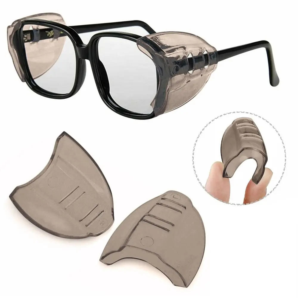 Safety Eye Glasses Side Shields Clear Flexible Glasses Safe Protection Side Cover Fits All Size Eyeglasses Goggles