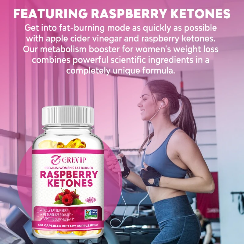 Raspberry Ketones Capsules - Supports Weight Management, Fat Burning, Appetite Suppression, Metabolism Boosting