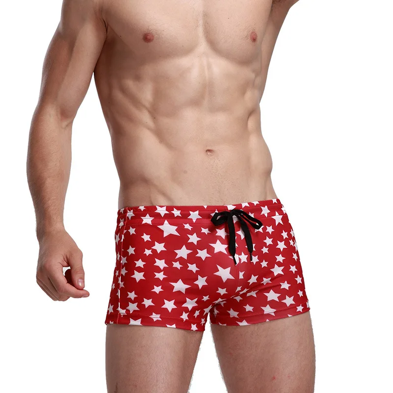 

WL37 sexy star printing swimsuits men swimwear bikinis hot beach swim briefs shorts swimming pool men swimsuits swimming trunk