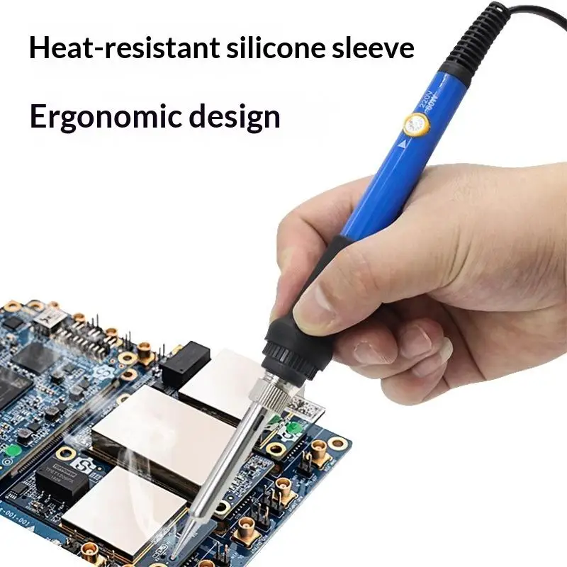 (Ce14)60W Adjustable Temperature Soldering Iron Fast Heat US EU Plug 110V 220V For PCB Repair DIY Welding