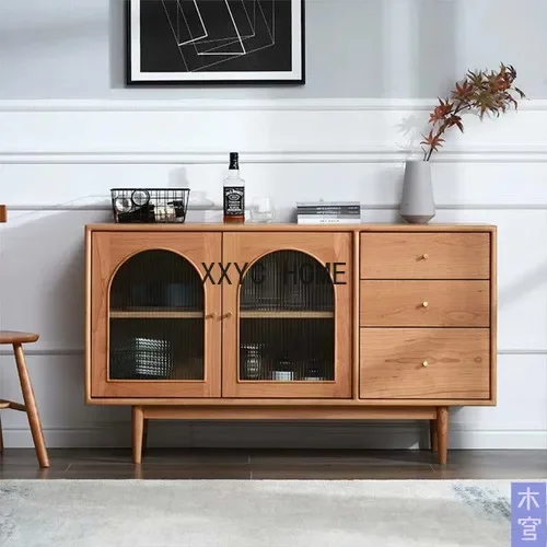 الخشب الصلب الأوسط القديم الطعام الجانب خزانة ضوء خزانة مشروبات فاخرة المدخل تخزين الشاي خزانة جانبية الأثاث #1