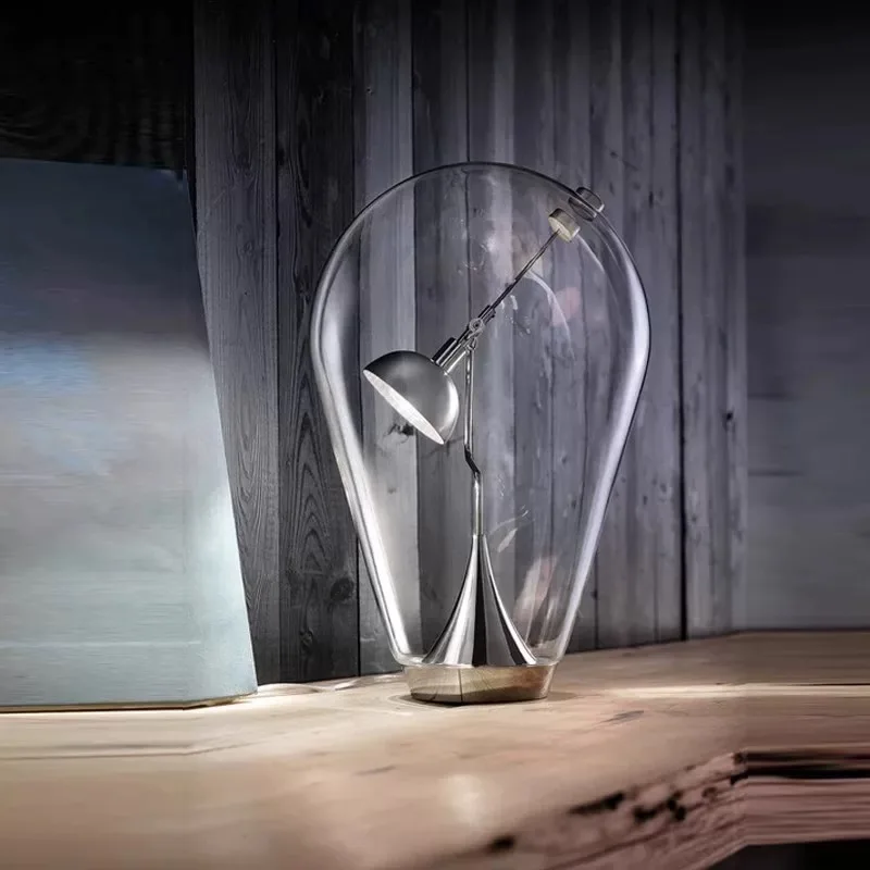 Italy Minimalist Glass Table Lamps Touch Magnet Adjust Designer Office Creative Desk Bedroom Bedside