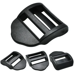 5pcs Plastic Ladder Lock Ladder Slider Buckles for Backpack Straps Webbing 20mm 25mm 32mm 38mm Black