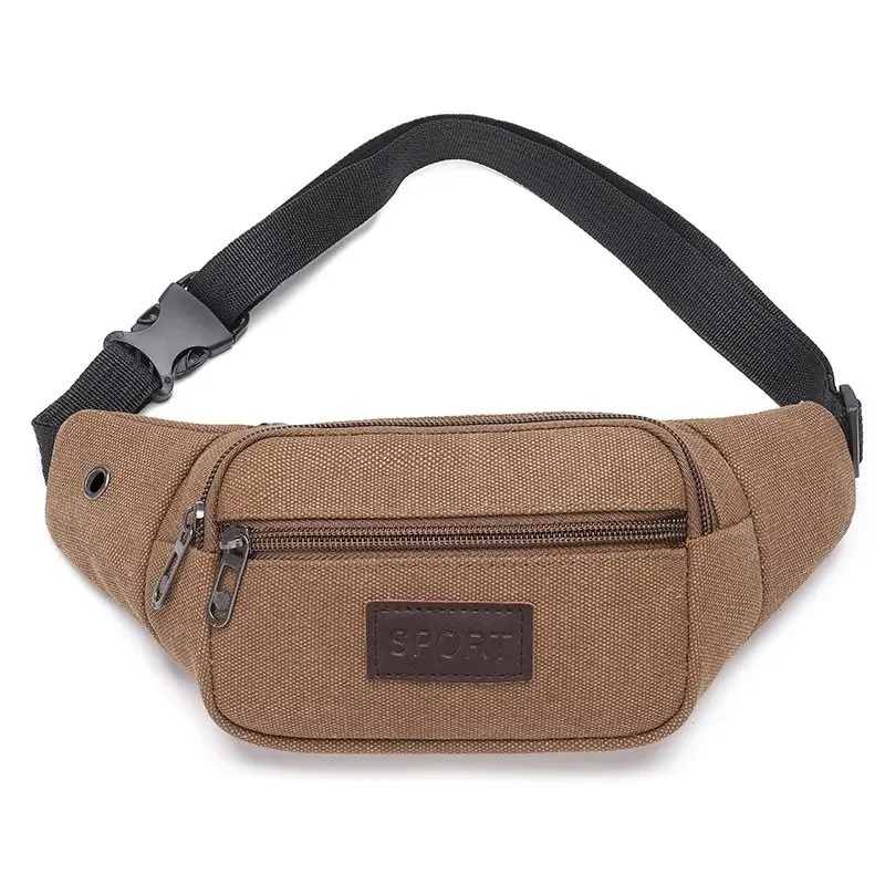 Sports Waist Packs Casual Canvas Hidden Anti-theft Chest Bags Body Running for Men Women Tourist Cycle Crossbody Bag Pocket