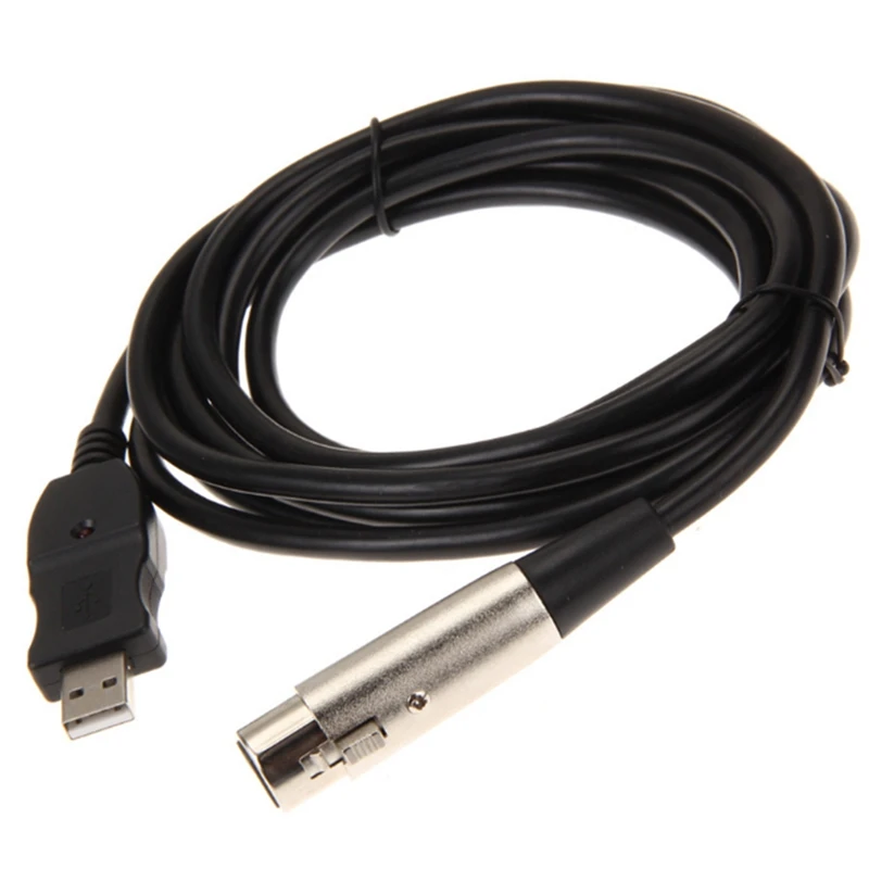 USB Microphone Cable USB Male to XLR Female Mic Link Studio Audio Cable Connector Cords Adapter