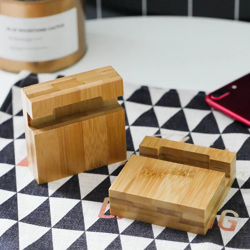 Simple and casual home, bamboo and wood mobile phone holder, lazy desktop, movie watching mobile phone holder, mobile phone