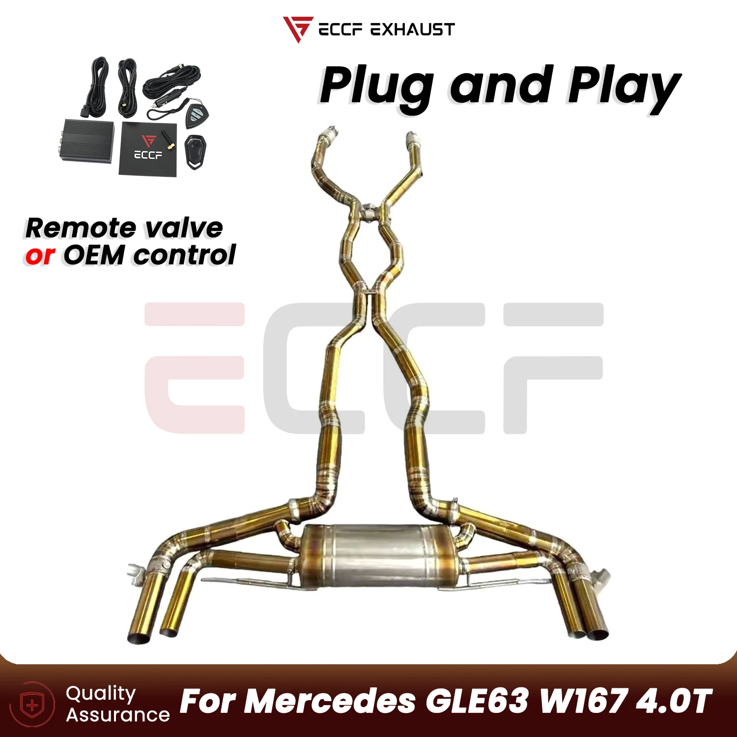 

Sporty Aggressive Sound Titanium Catback exhaust system For Mercedes GLE63 W167 4.0T Plug and Play Performance Upgrade