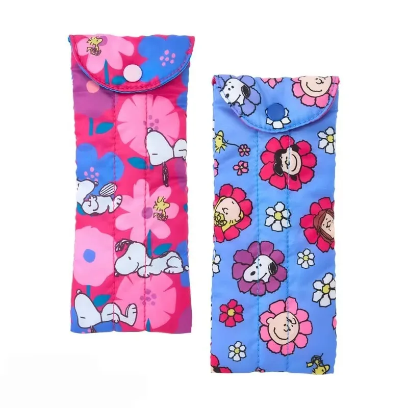Snoopy Glasses Bag Cotton Sunglasses Reading Eyeglasses Protective Cover Storage Pouch Case Eyewear Protector Case Accessories