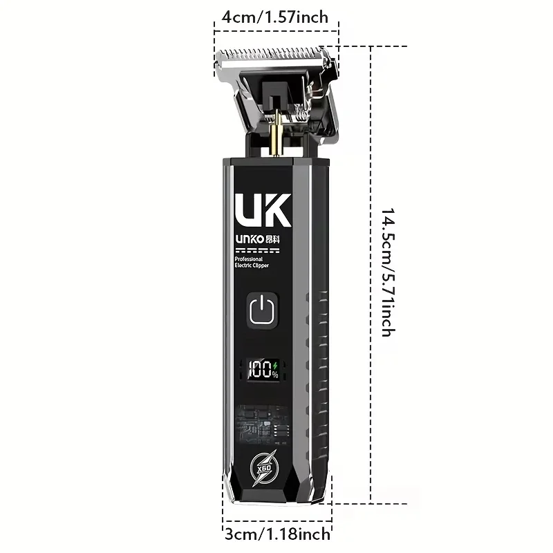 2026 Neue Elektrische Haarschneidemaschine / T9 Haarschneider Tragbar USB Schnellaufladung Edelstahlklinge Zero Gap Rasierer Herren Geschenk – Detail 12