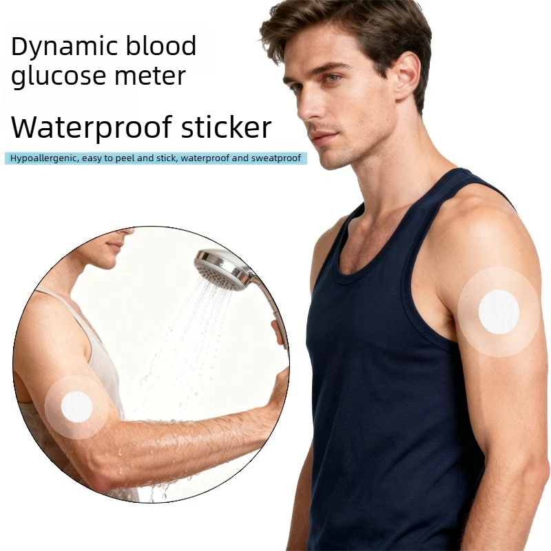 50pcs Freestyle Libre Sensor Covers, Latex-Free Adhesive for Libre 2, Precut CGM Tape, Waterproof, Strong Stick, Long-Term Use