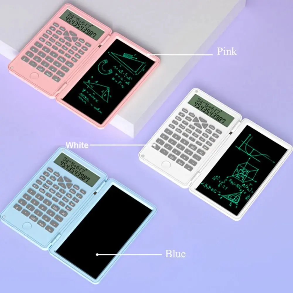 3 in 1 Scientific Calculator Foldable Large Screen Display Office LCD Drawing Pad 6-inch Portable