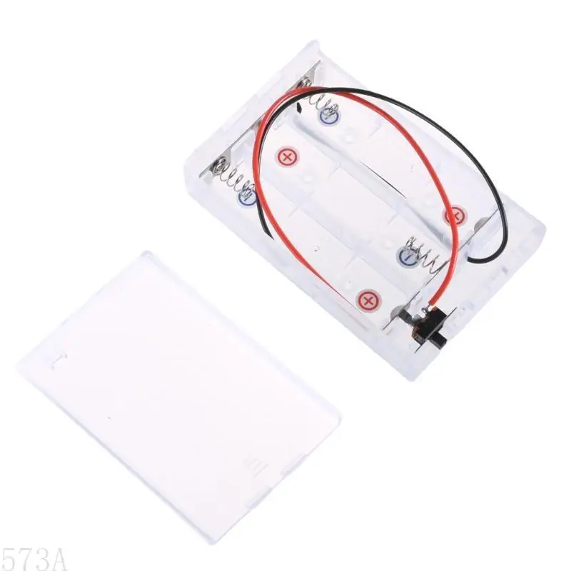 Caja almacenamiento batería 573A 18650 con cable alambre, metralla placa metal para conexión del dispositivo y