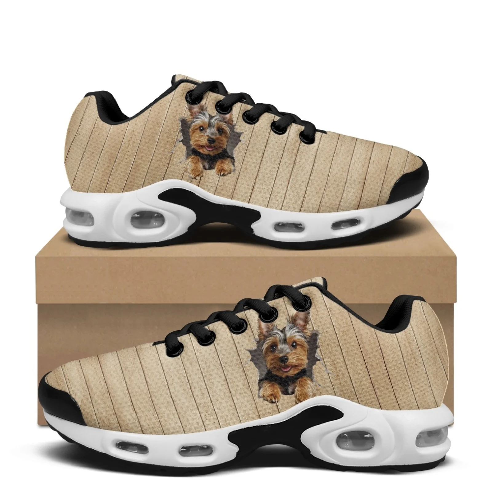 PENSTROLL Yorkshire Terrier Zapatillas deportivas transpirables y cómodas para hombre, zapatillas de tenis de malla, zapatillas de tenis a la moda